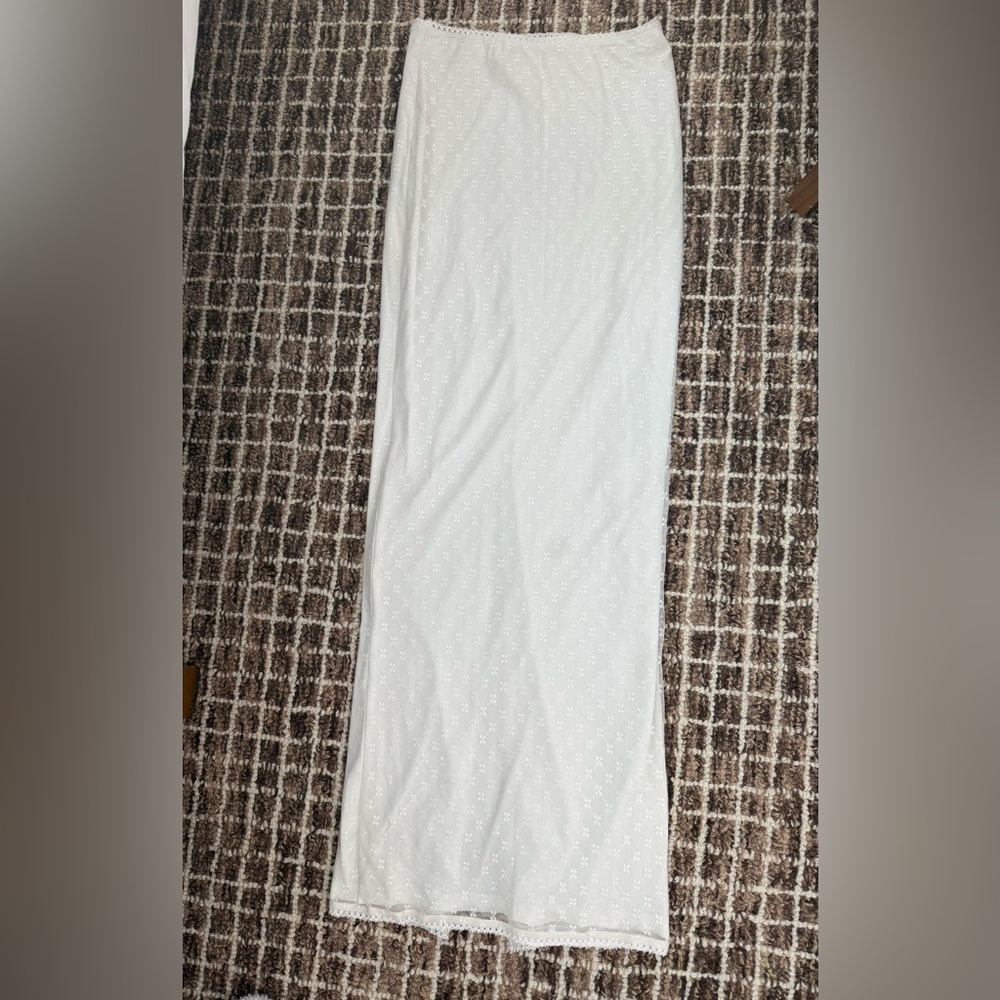 Princess Polly White Floral Maxi Skirt